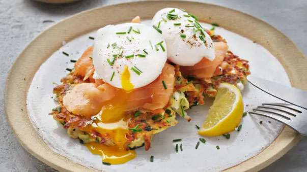Potato Fritters with Salmon