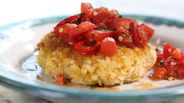 Crab Cakes & Tomato Dressing